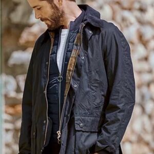 Barbour Men’s Ashby Wax Jacket in Navy